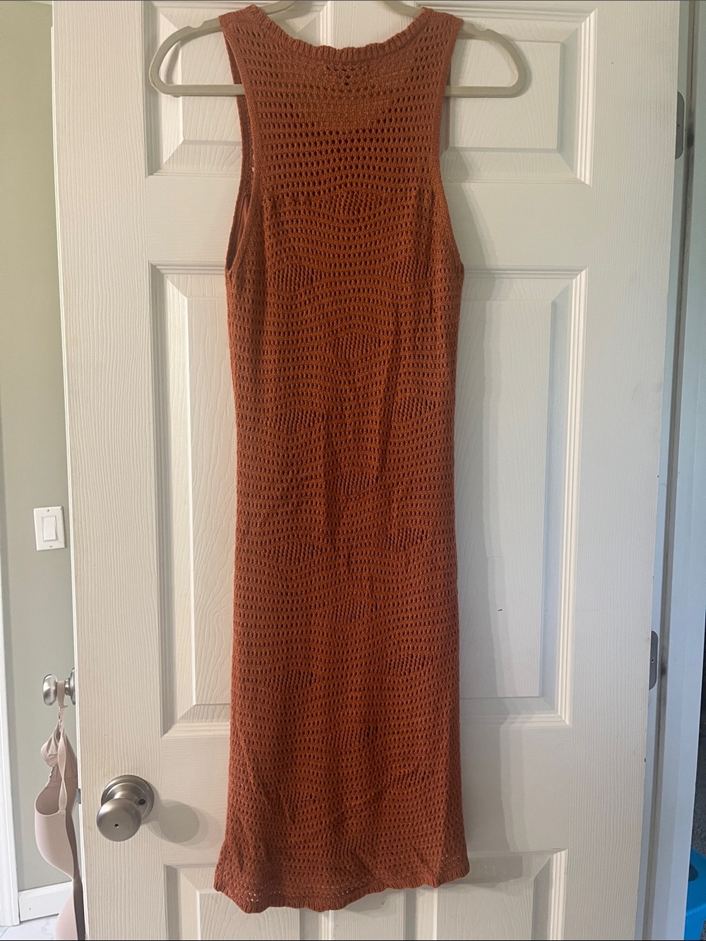 Steve Madden Orangish/tan Open-Knit Midi Dress - Picture 4 of 5